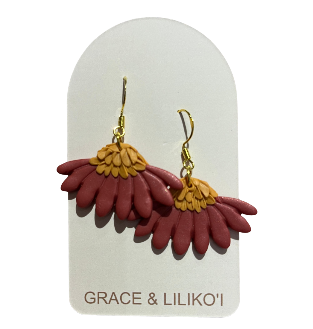 Autumn Flower Dangle Earrings