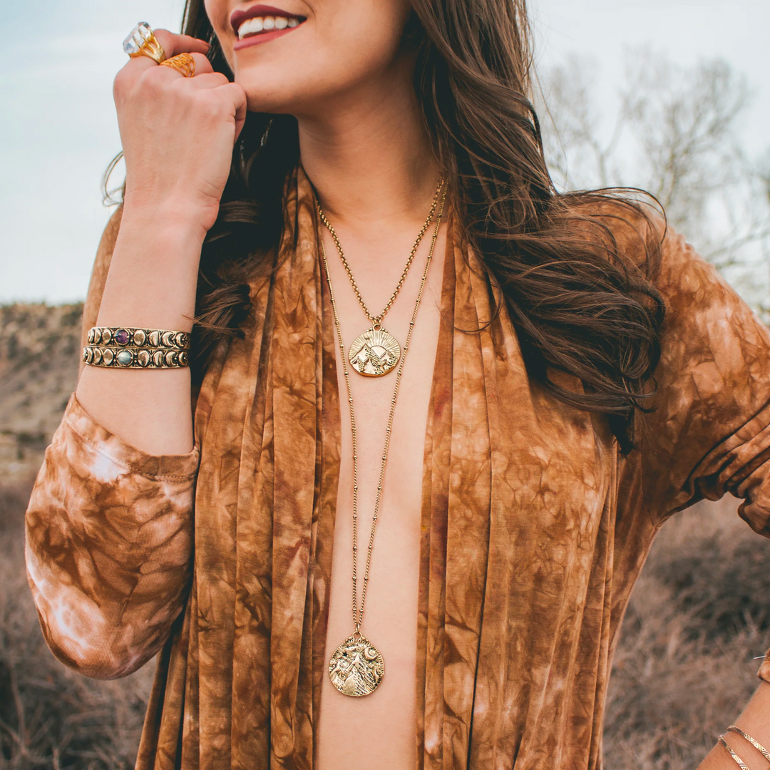 Mountains of the Sun Gold Necklace