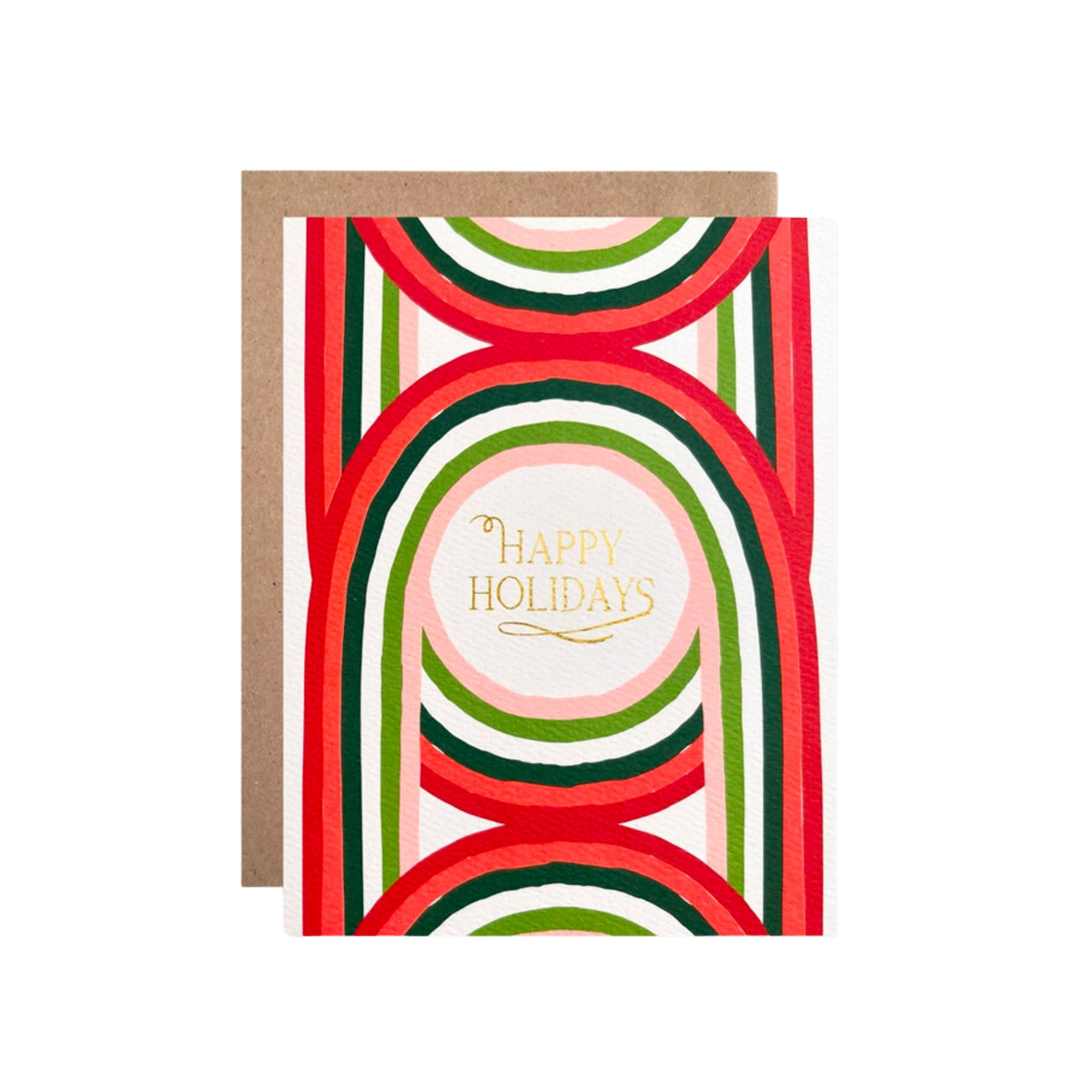 Happy Holidays Arches Card