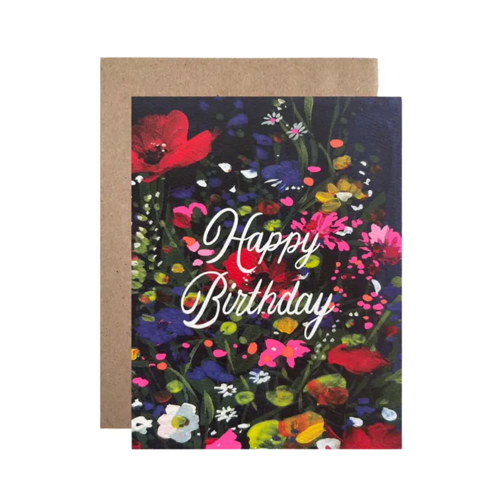 Midnight Garden Birthday Card