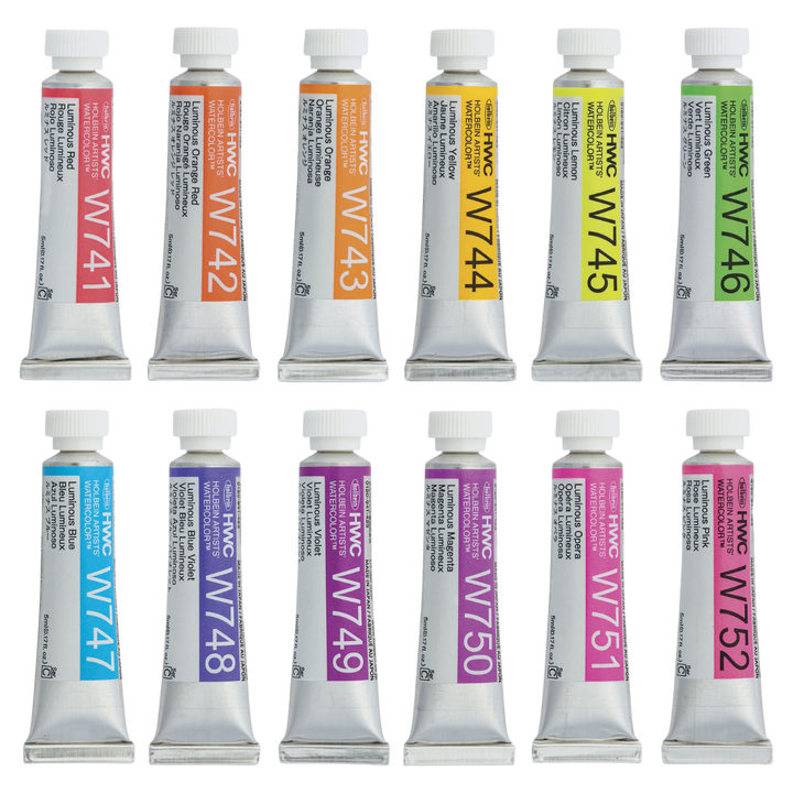 Holbein Artists' Luminous Watercolors - Set of 12 (5 ml)