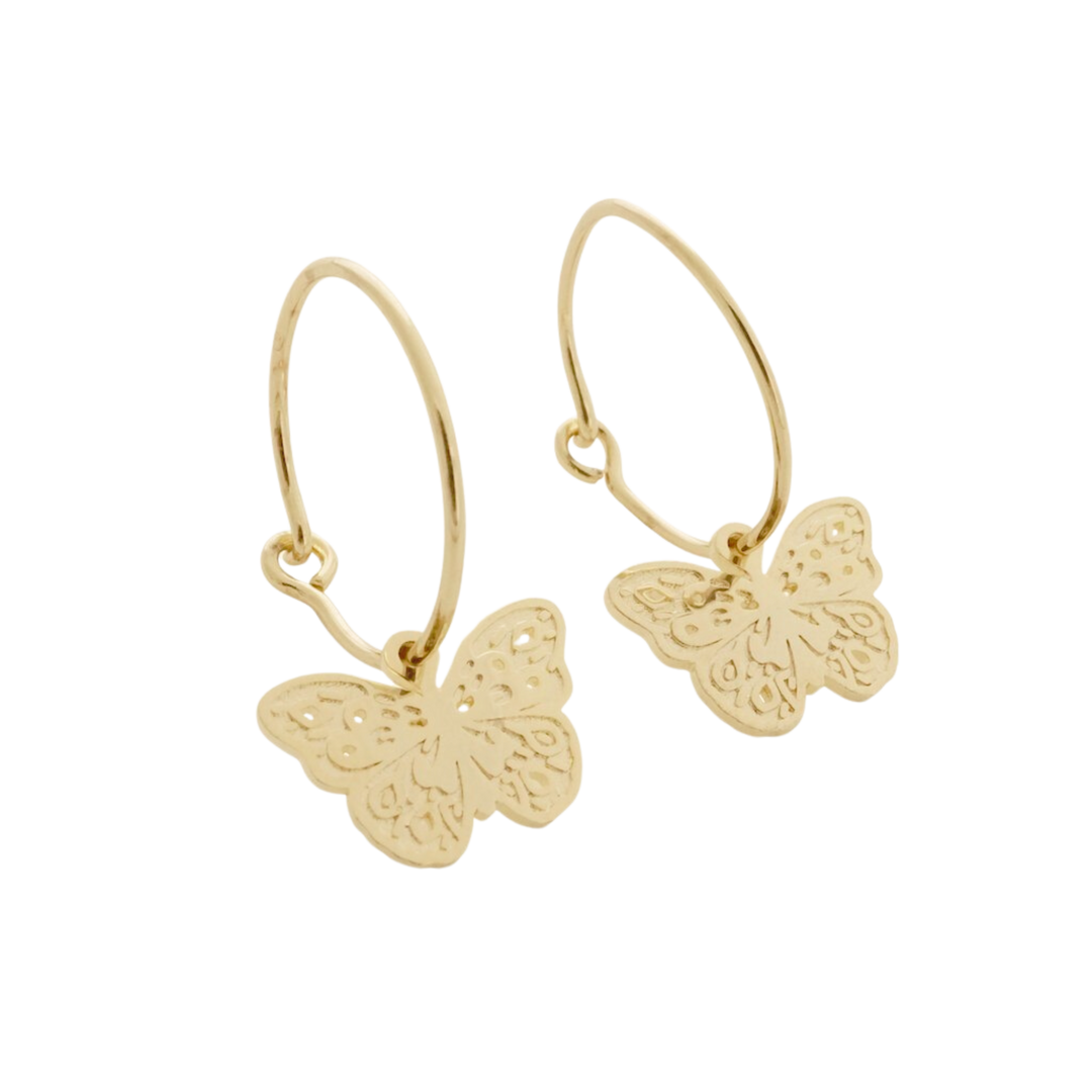 Magic Charm Butterfly Hoops