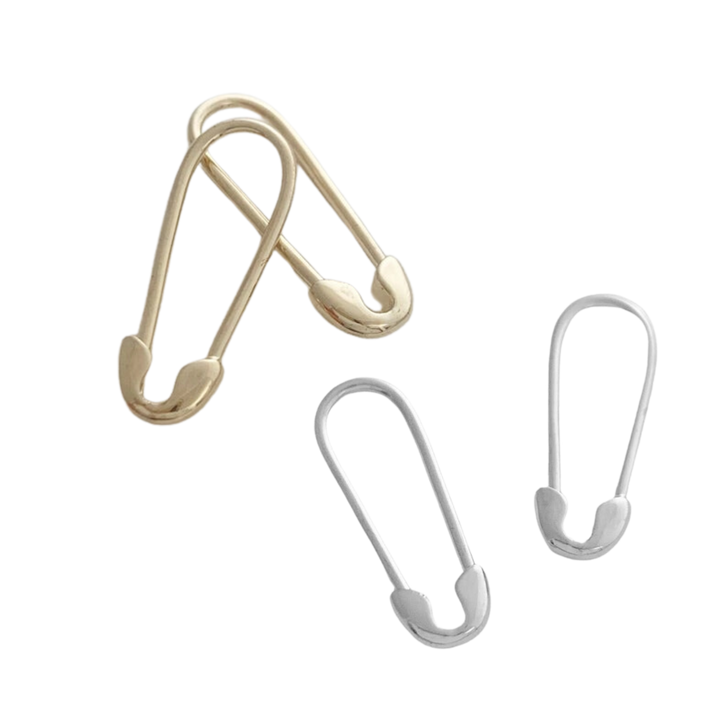 Mini Safety Pin Hoops