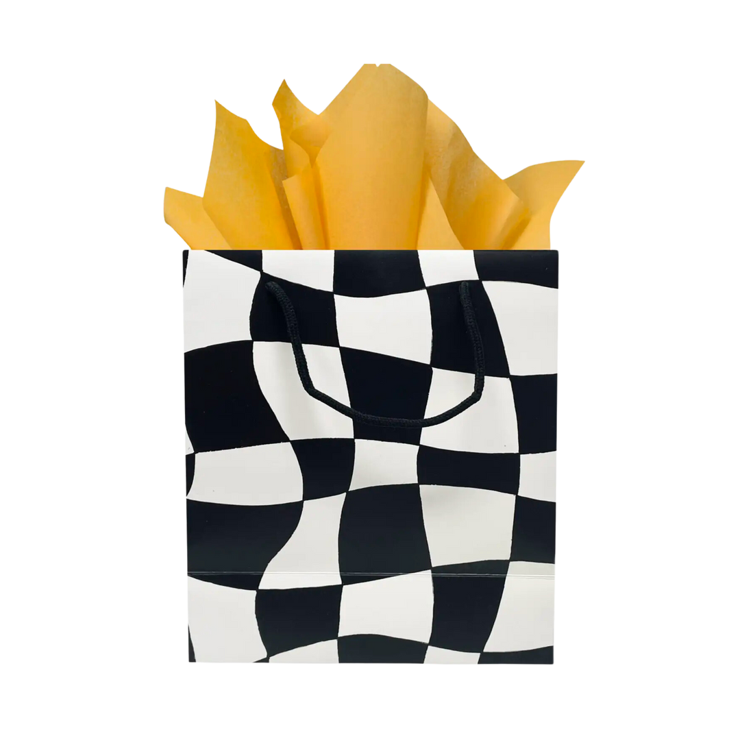 Warped Check Gift Bag