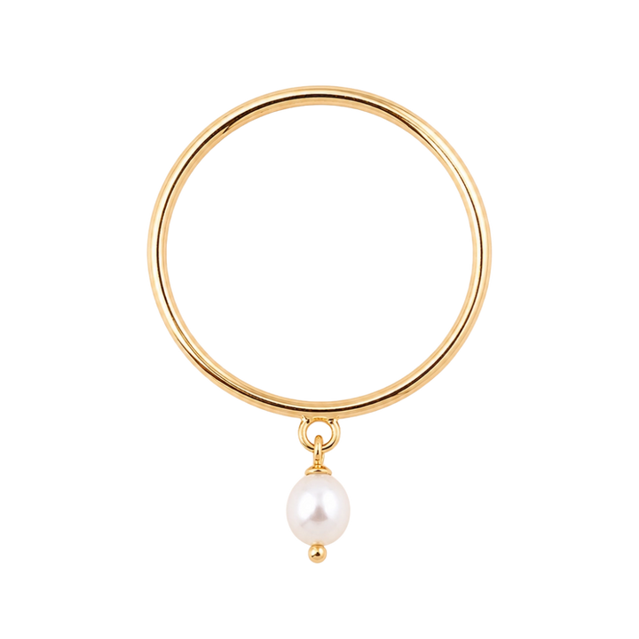 Pearl Charm Gold Ring