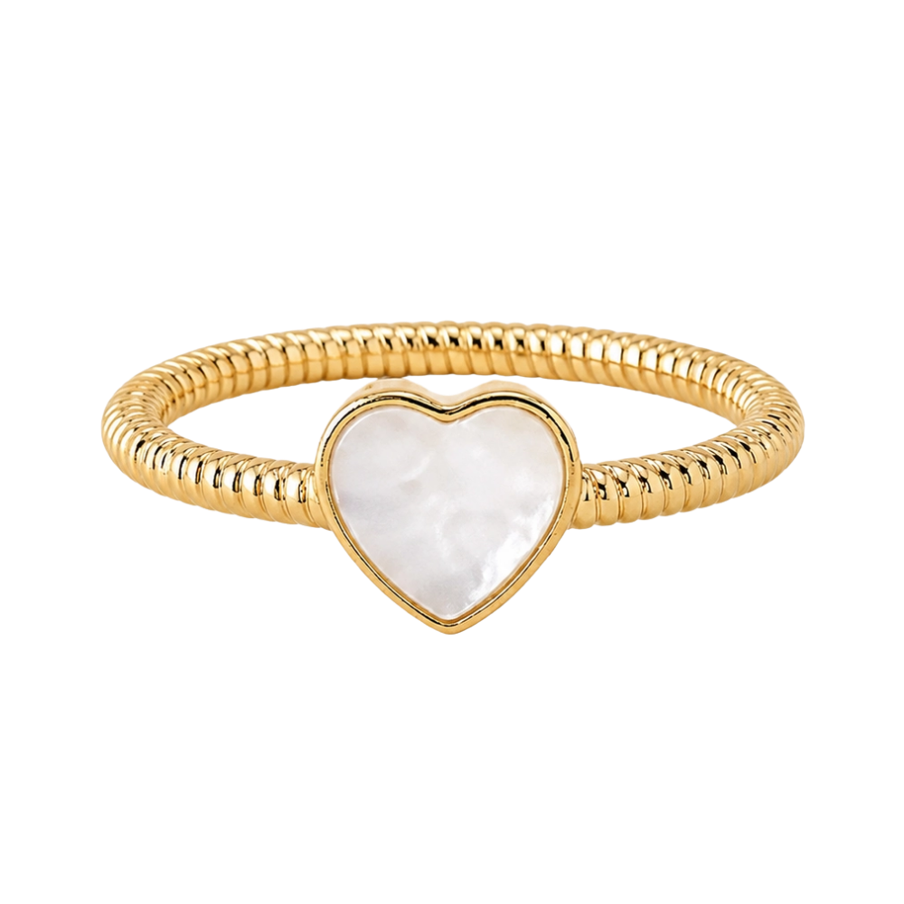 Sweetheart Gold Ring - Mother of Pearl