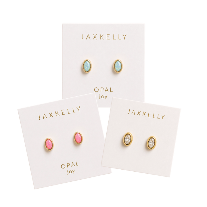 Oval Bezel Studs