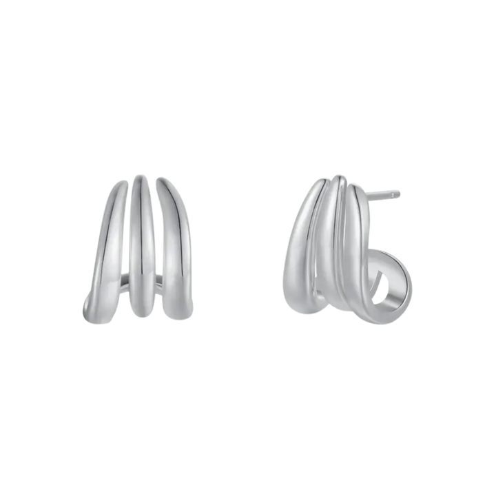 Three Hoop Huggie - Earring