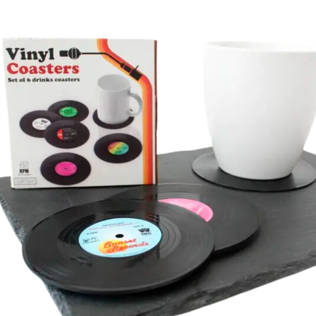 Retro Vinyl Coasters