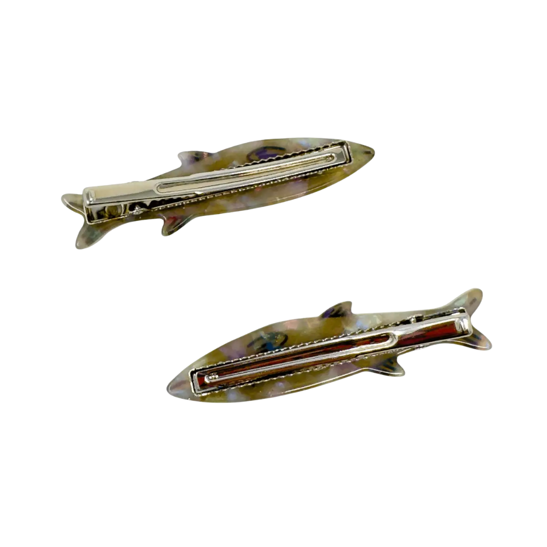 Sardine Alligator Hair Clip Set