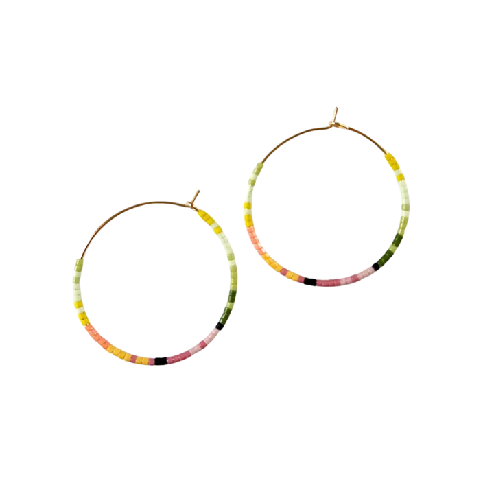 Beaded Hoop Earrings