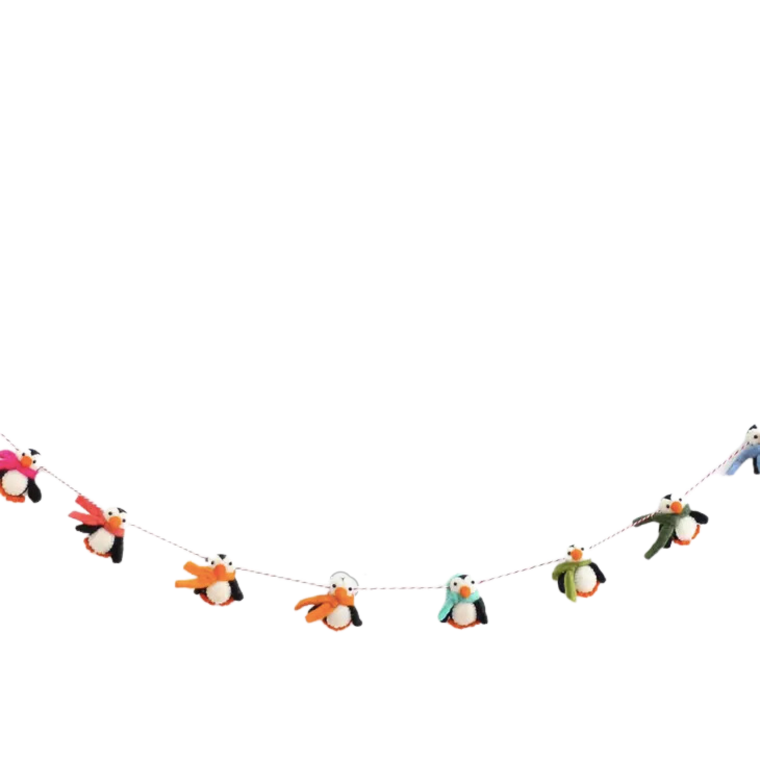 Penguin Felt Garland