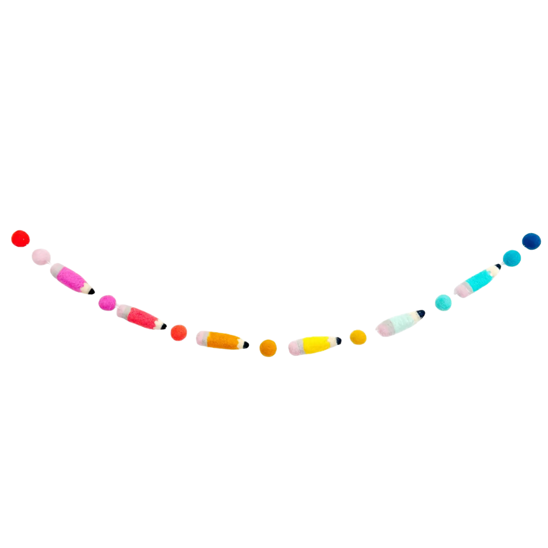 Colored Pencil Felt Garland