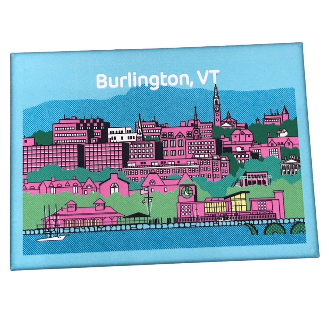 Burlington Vermont Skyline Magnet