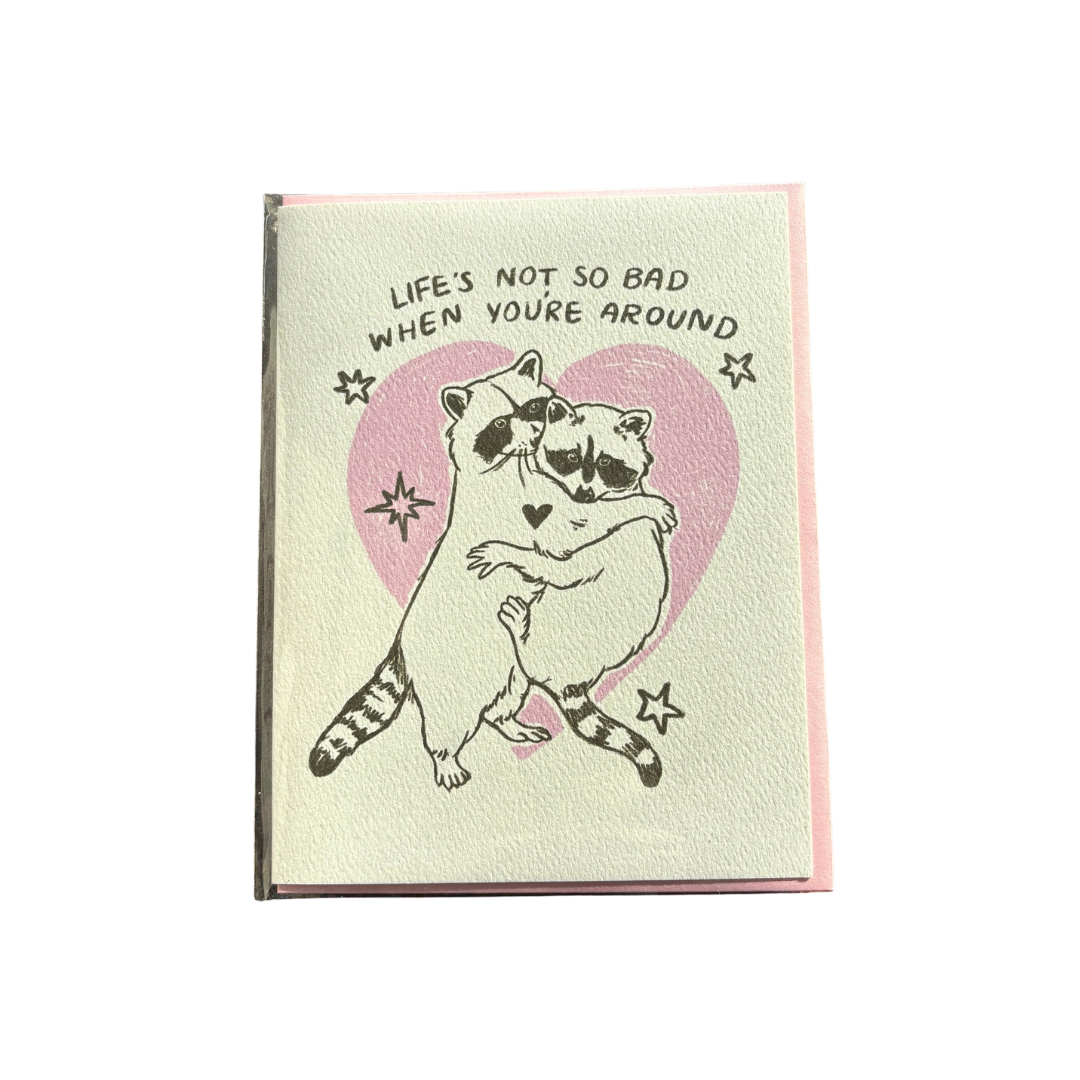 Raccoon Love Card