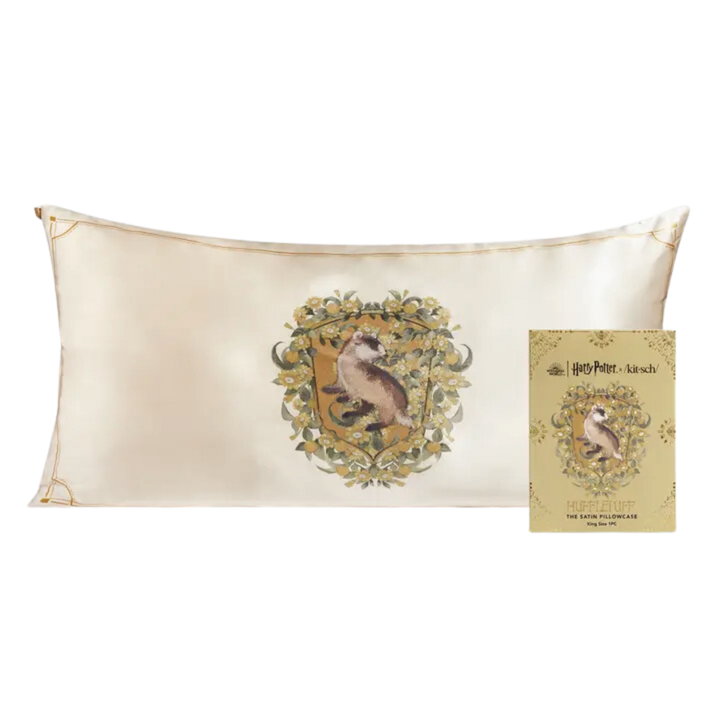 Harry Potter X Kitsch Satin Pillowcase King - Hufflepuff