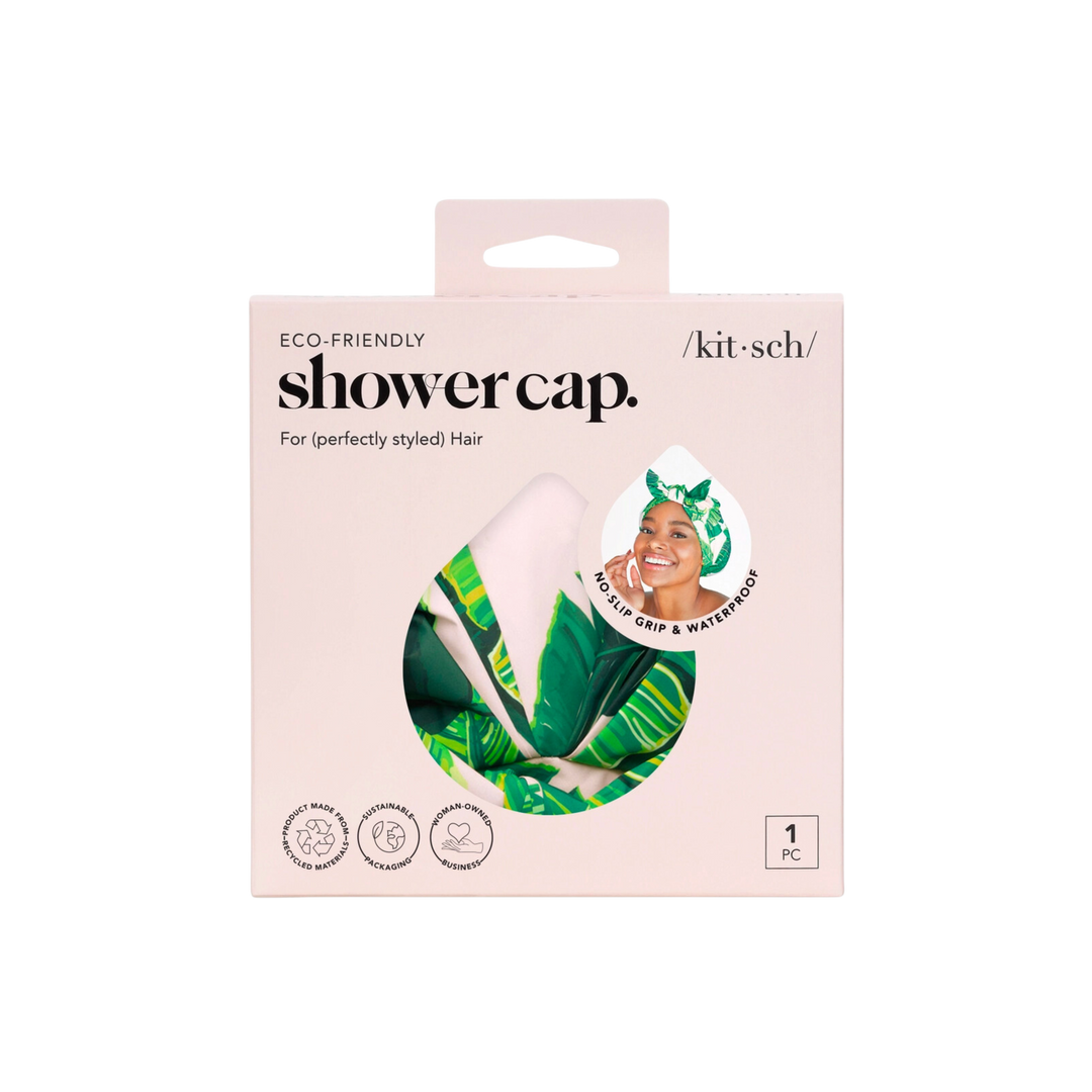 Luxury Shower Cap - Palm Print