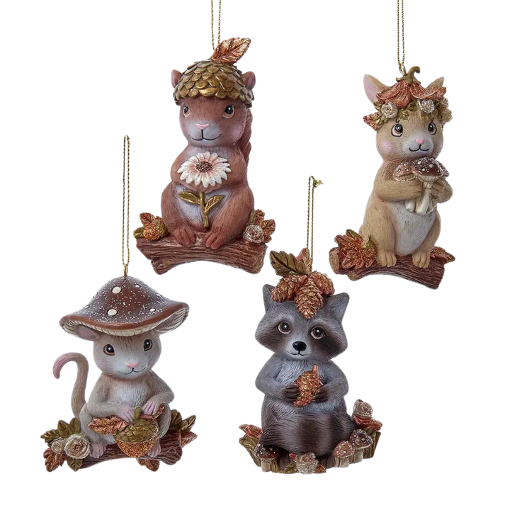 Brown & Copper Forest Animals Ornament