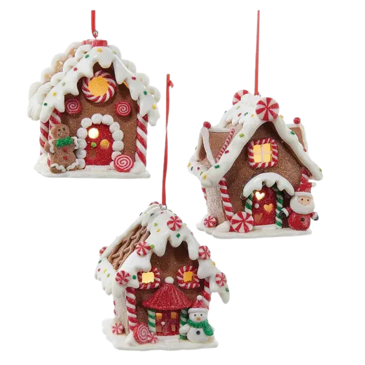 Gingerbread LED House Ornament