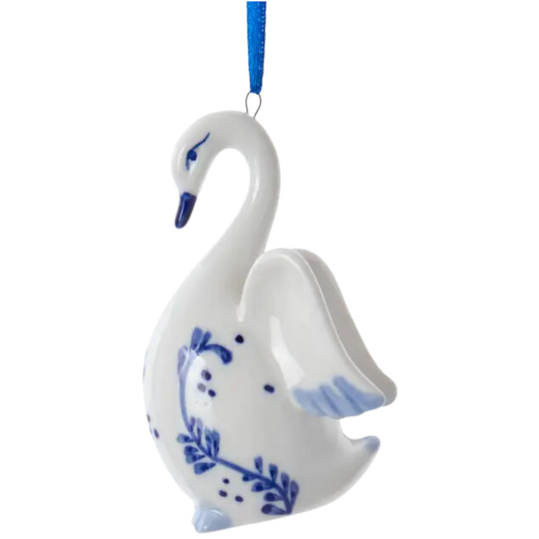 Blue Swan Ornament