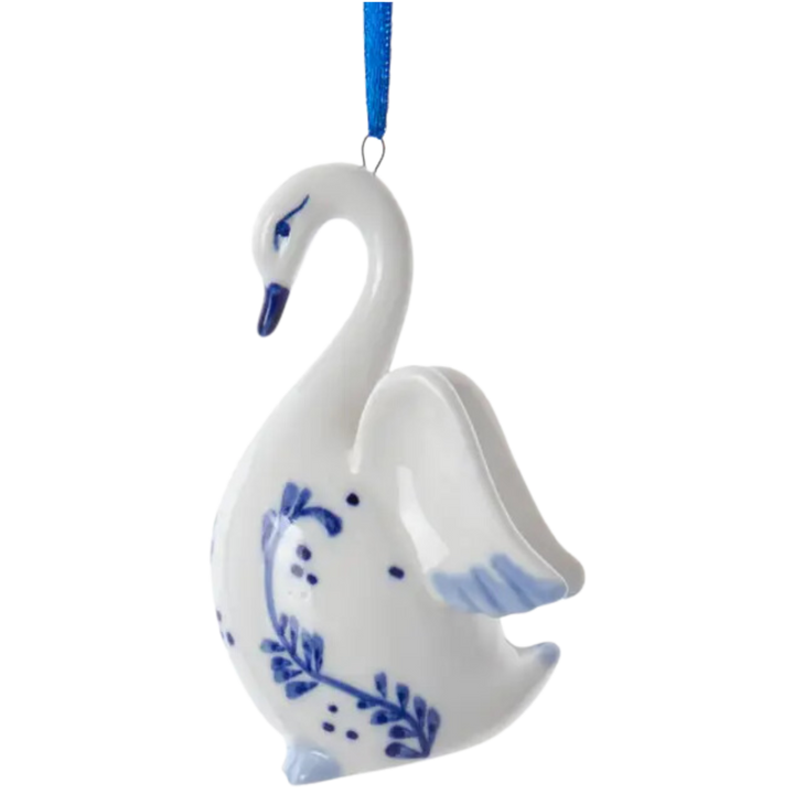 Blue Swan Ornament