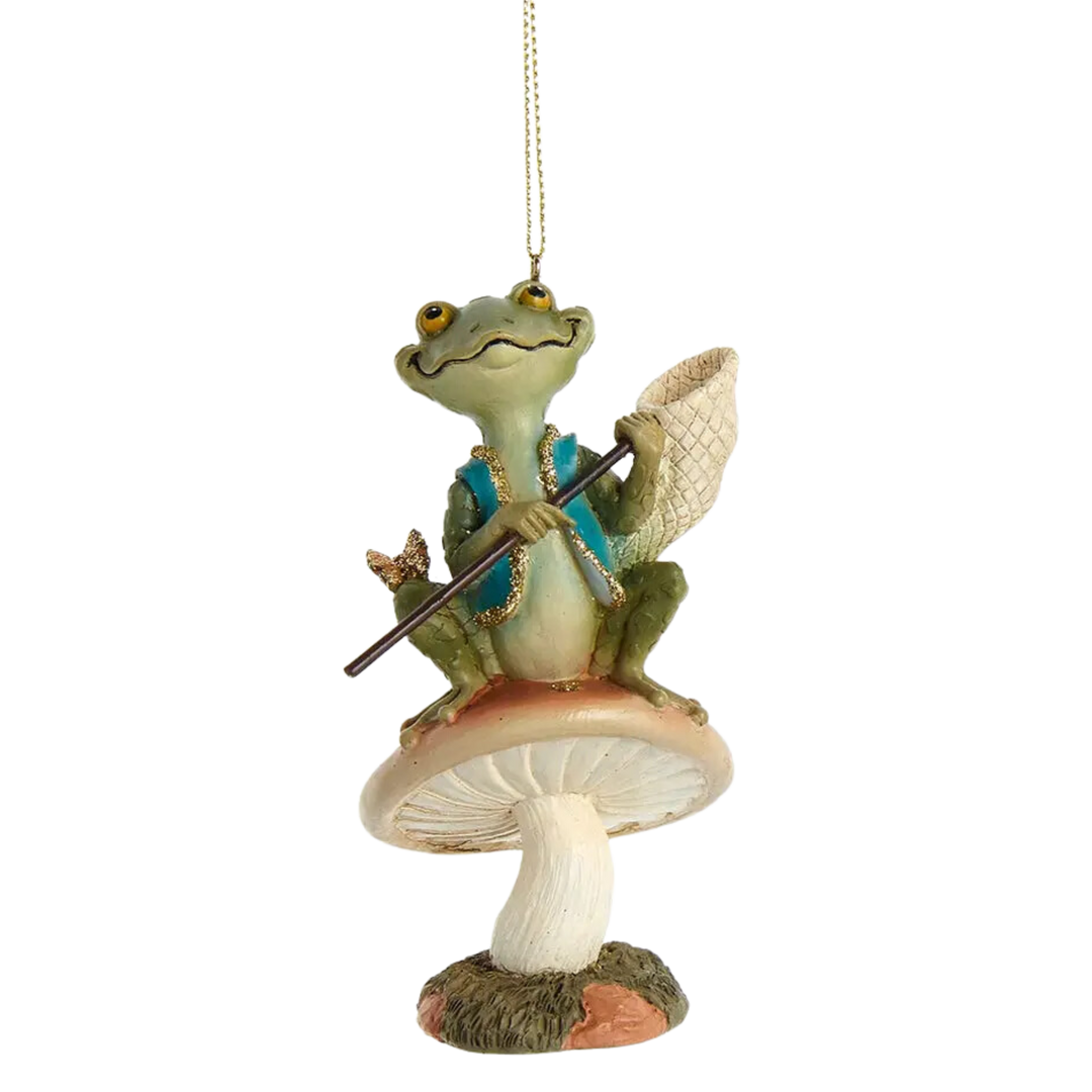 Fishing Frogs Ornament