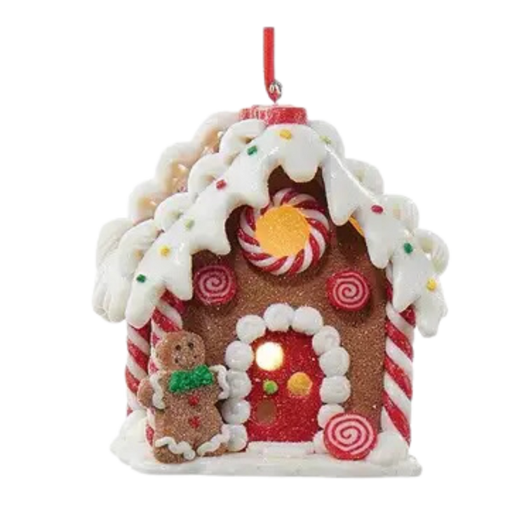 Gingerbread LED House Ornament