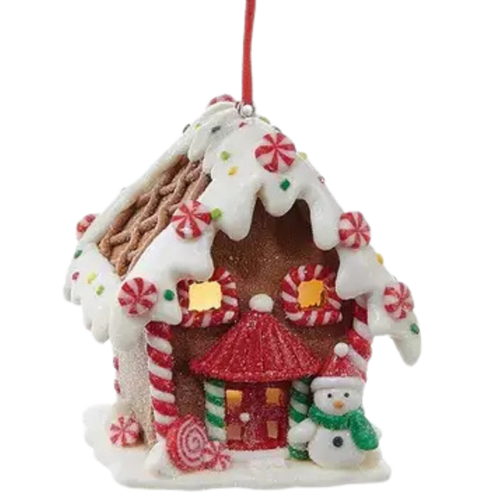 Gingerbread LED House Ornament