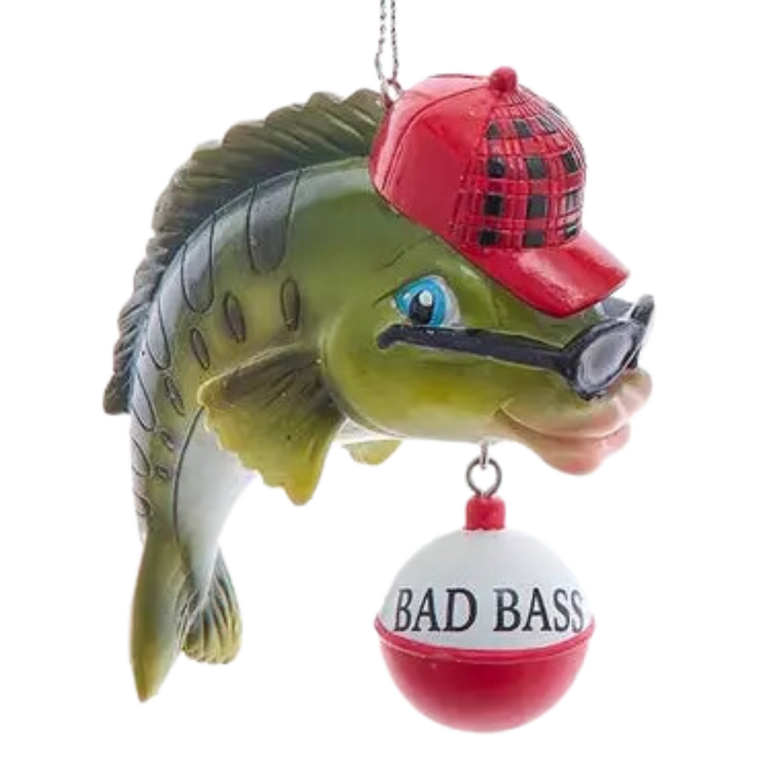 Resin Lodge Bass Fish Ornament