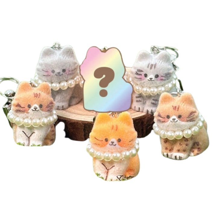 Fluffy Cat Diy Keychain Kit – Surprise Blind Box Charm