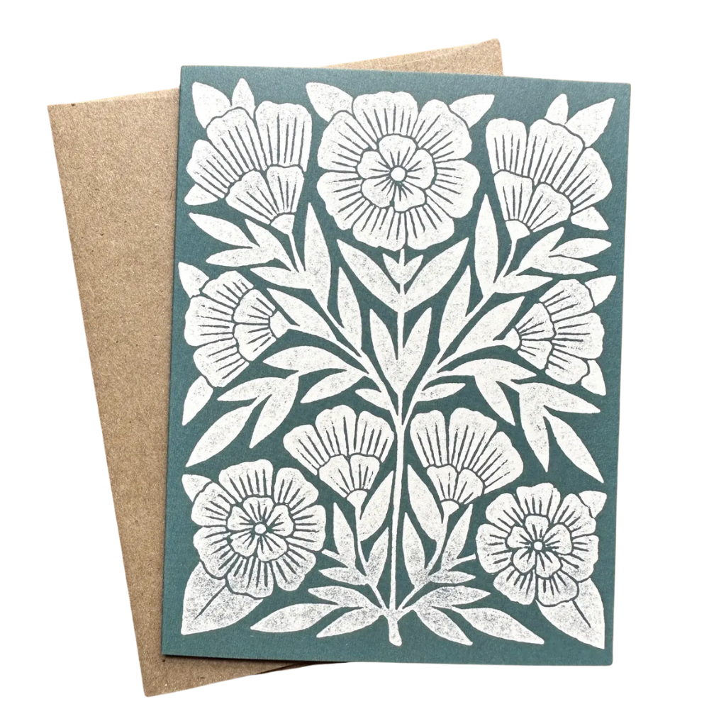 Floral Offset Printed Card