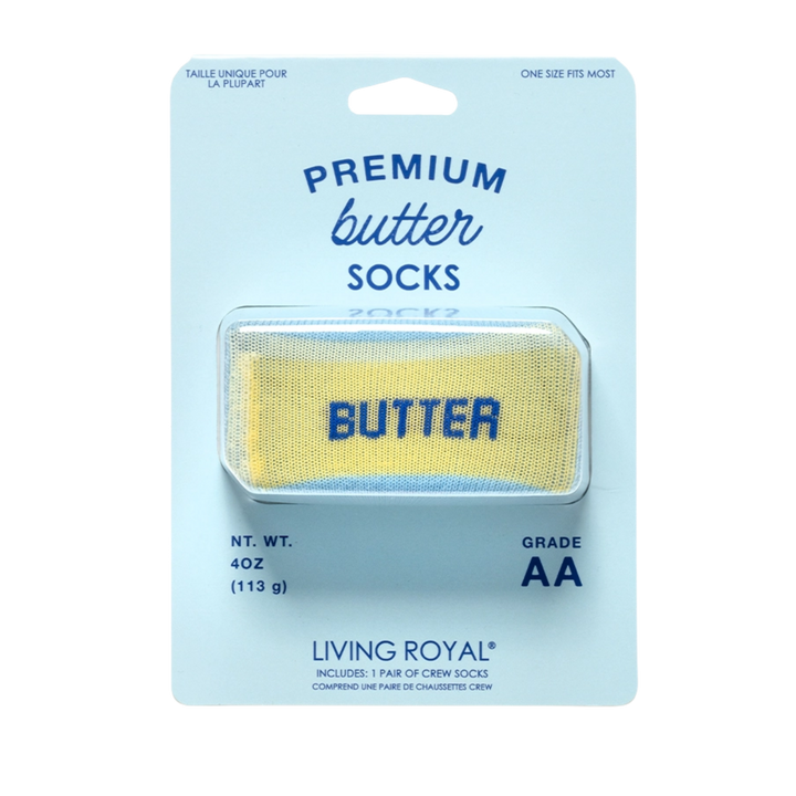 3D Package Light Blue Butter Stick Crew Socks