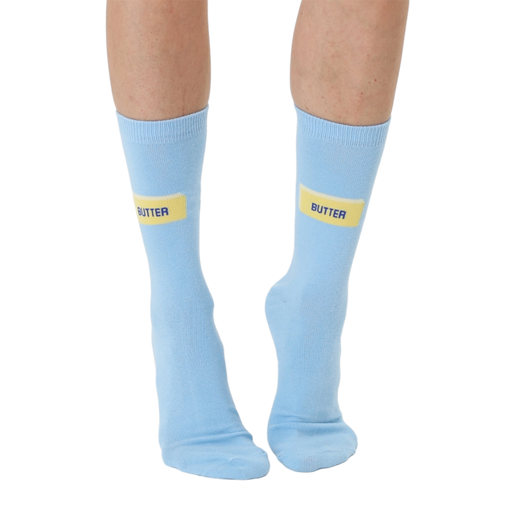 3D Package Light Blue Butter Stick Crew Socks
