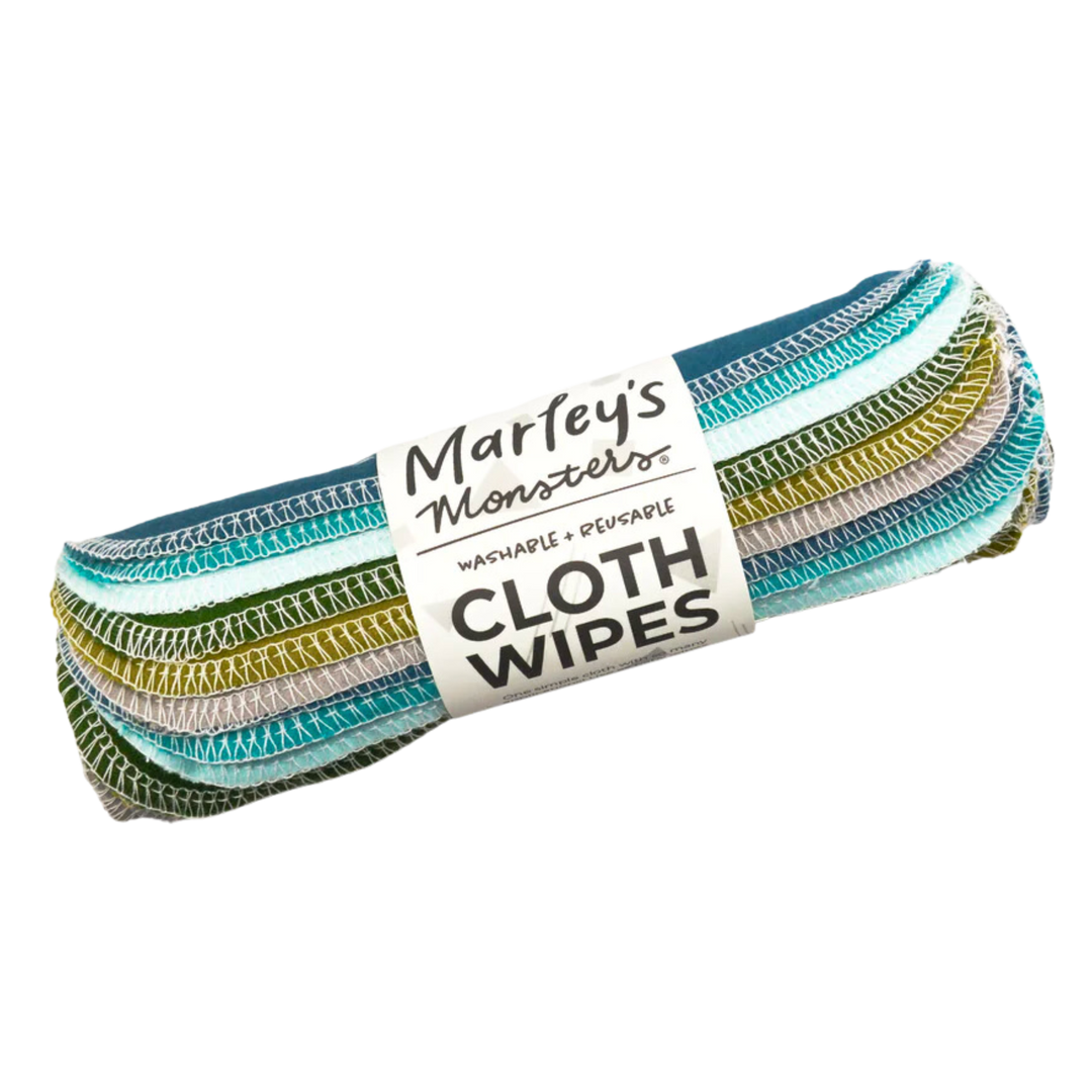 Reusable Cloth Wipes: Specialty Color Mixes - 12 Pack - Oceanic