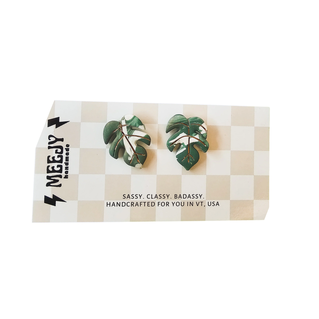 Leaf Stud Earrings