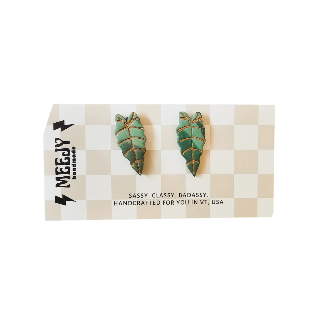 Leaf Stud Earrings