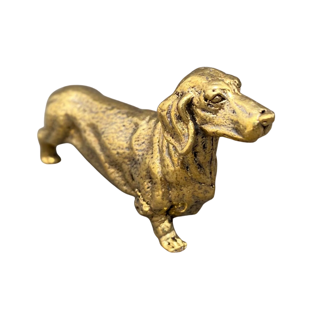 Brass Dachshund Desktop Ornament