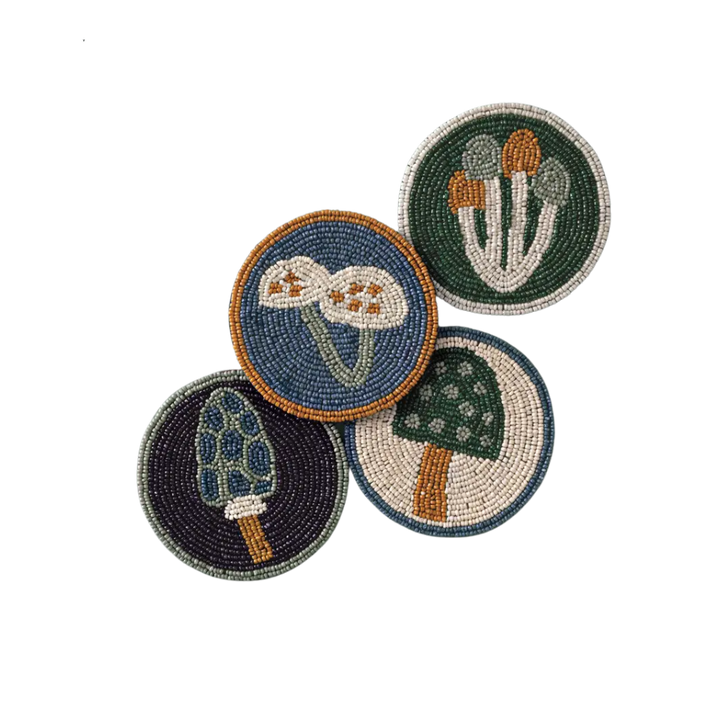 Wildgrove Beaded Coasters - Set of 4