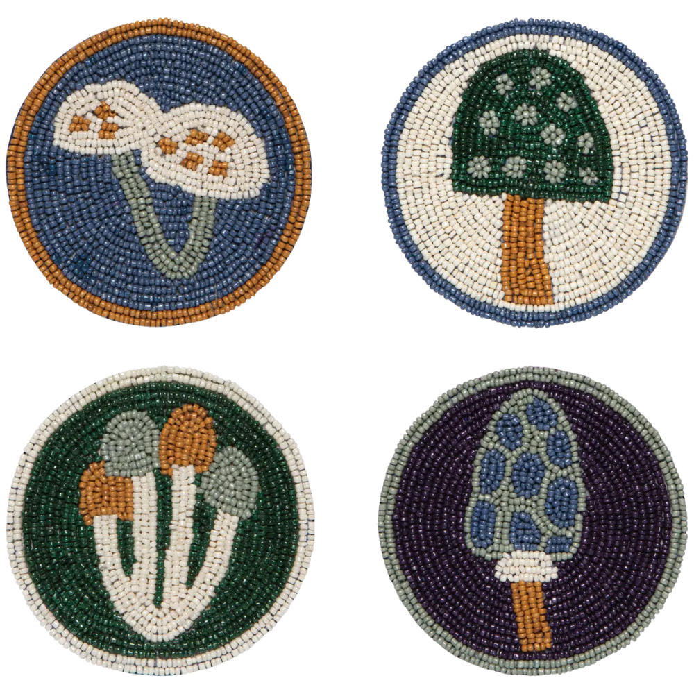 Wildgrove Beaded Coasters - Set of 4