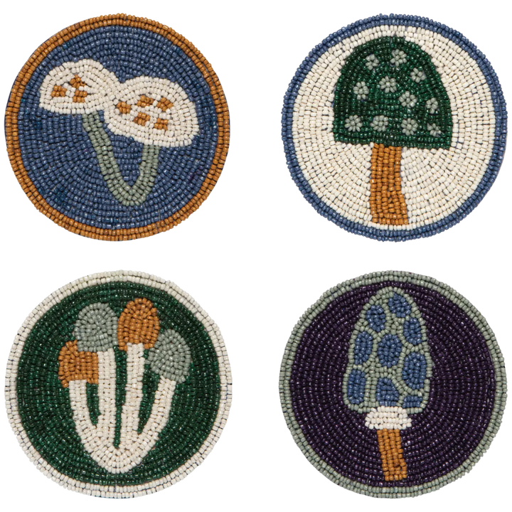 Wildgrove Beaded Coasters - Set of 4