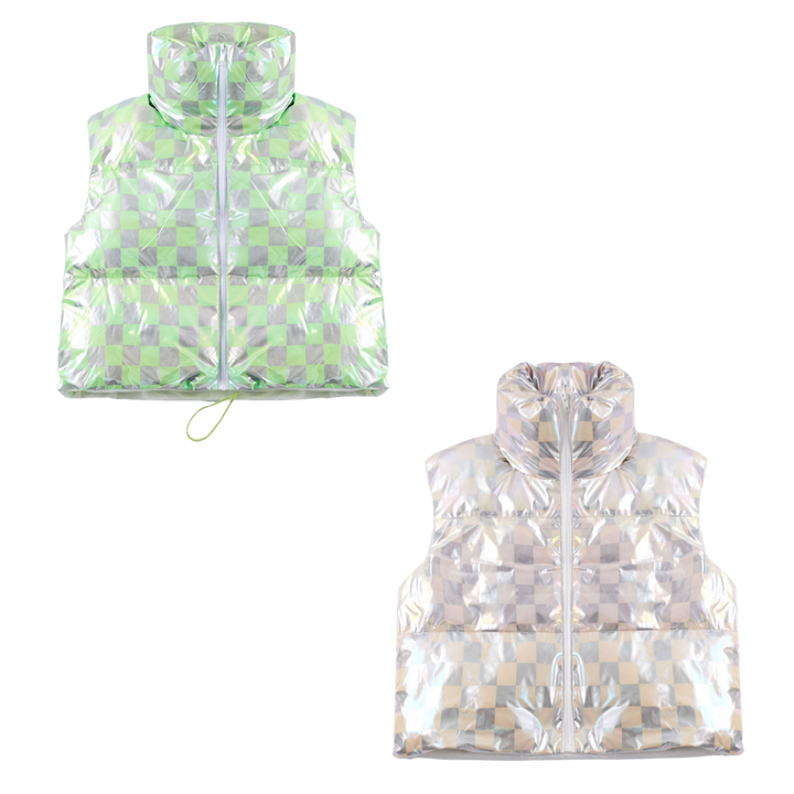 Metallic Puffer Vest