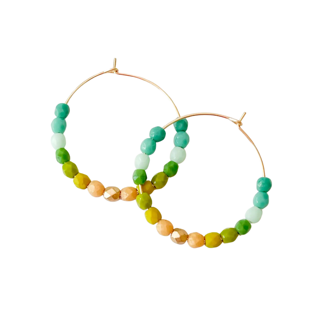 Colorful Gold Filled Ombre Hoops