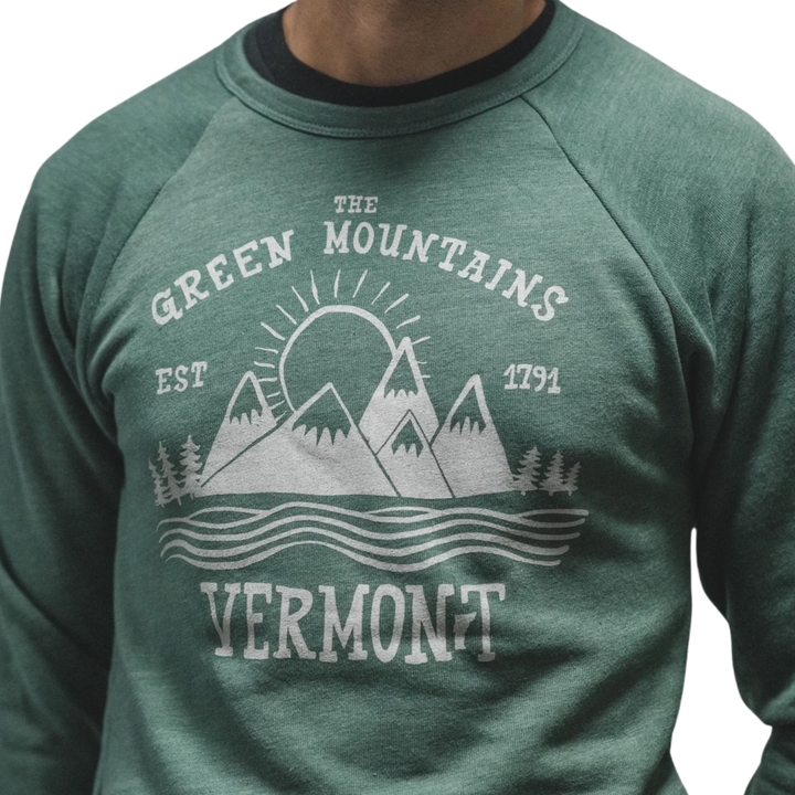 Green Mountains Crew Neck Sweatshirt Green
