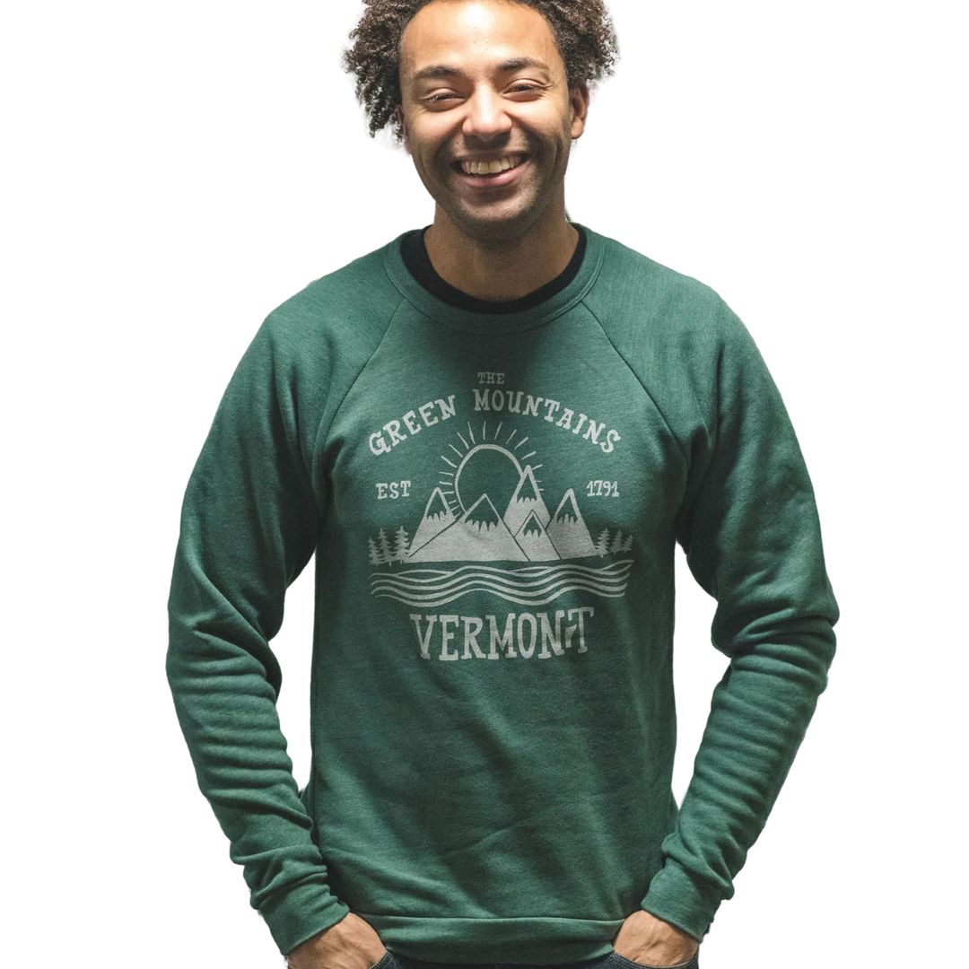 Green Mountains Crew Neck Sweatshirt Green
