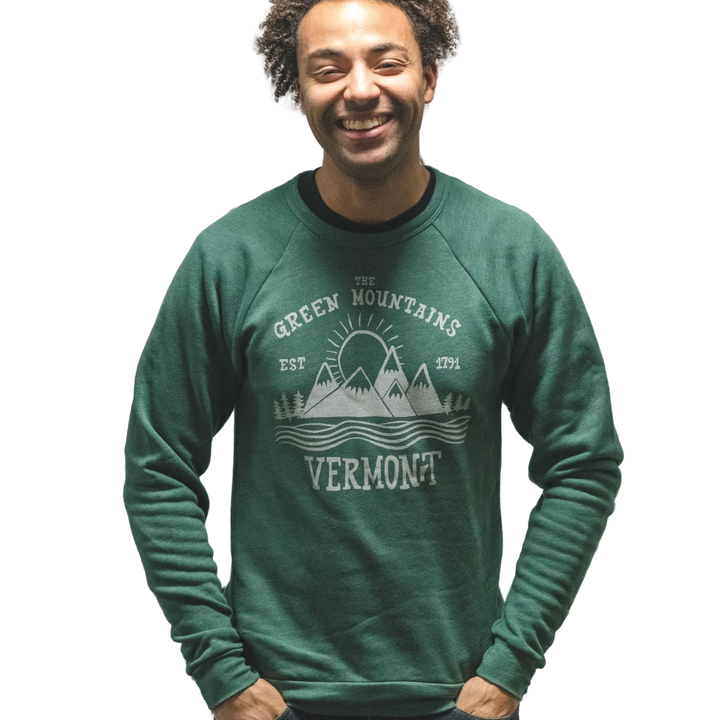 Green Mountains Crew Neck Sweatshirt Green