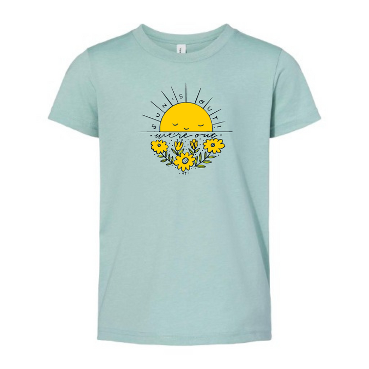 Vermont Sun's Out We're Out Kids Shirt - Heather Blue
