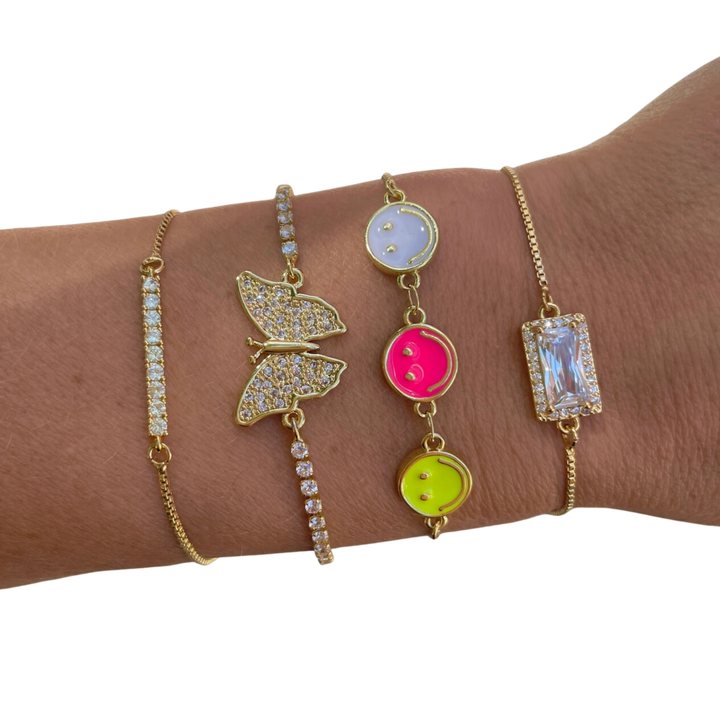 Daley Gold Slider Bracelets