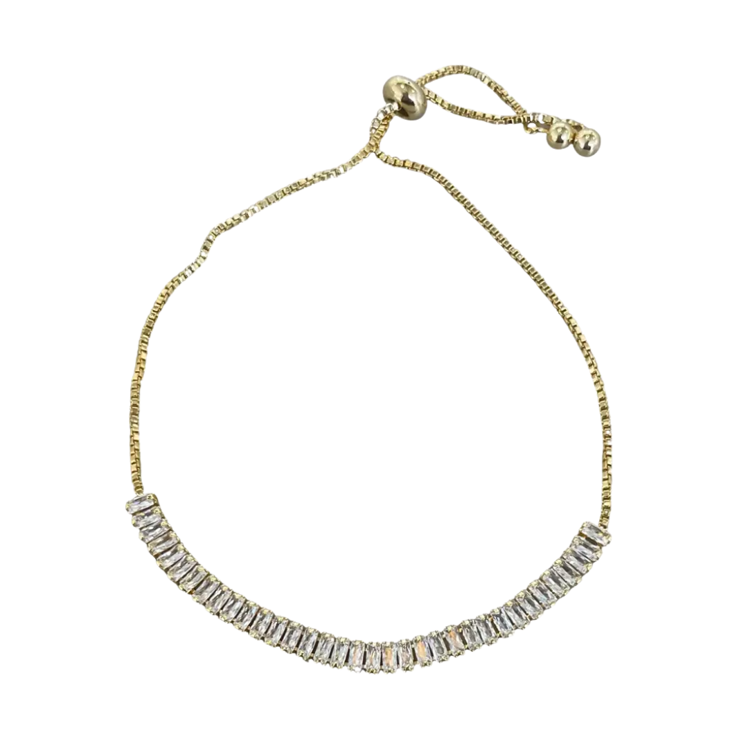 Baguette Crystal Slider Bracelet