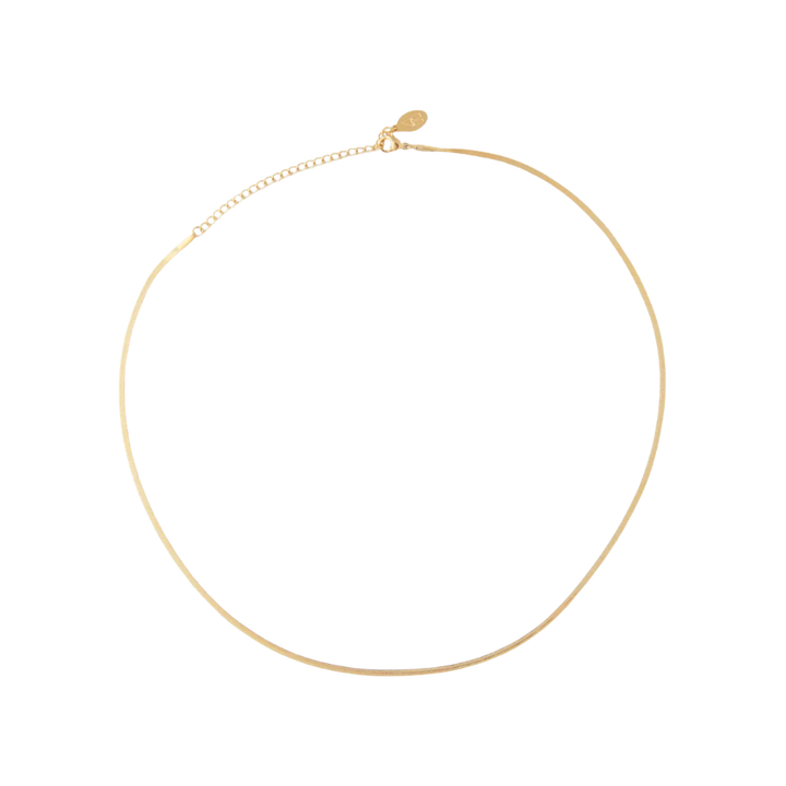 Micro Gold Herringbone Necklace