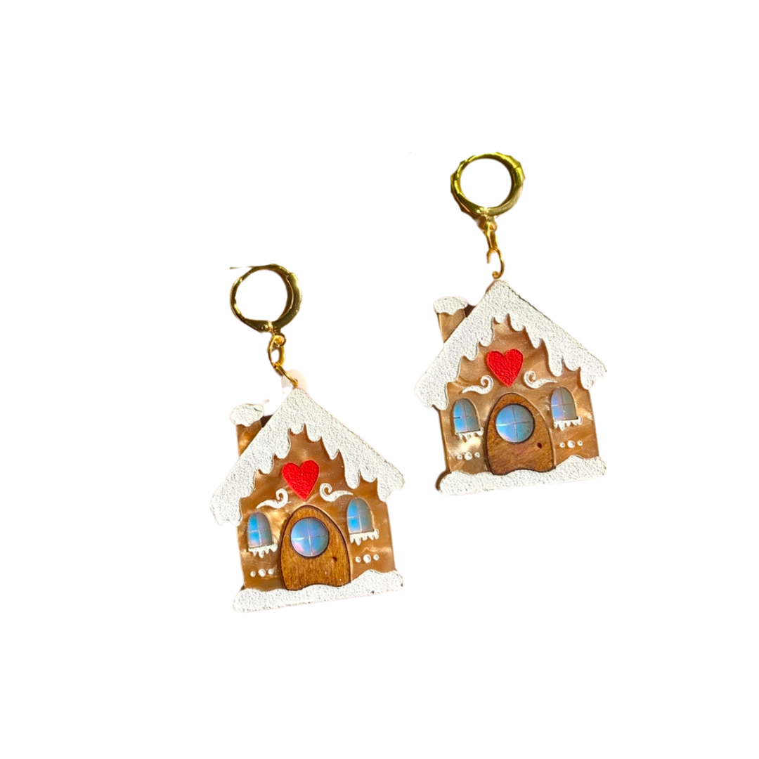 Gingerbread House Earrings